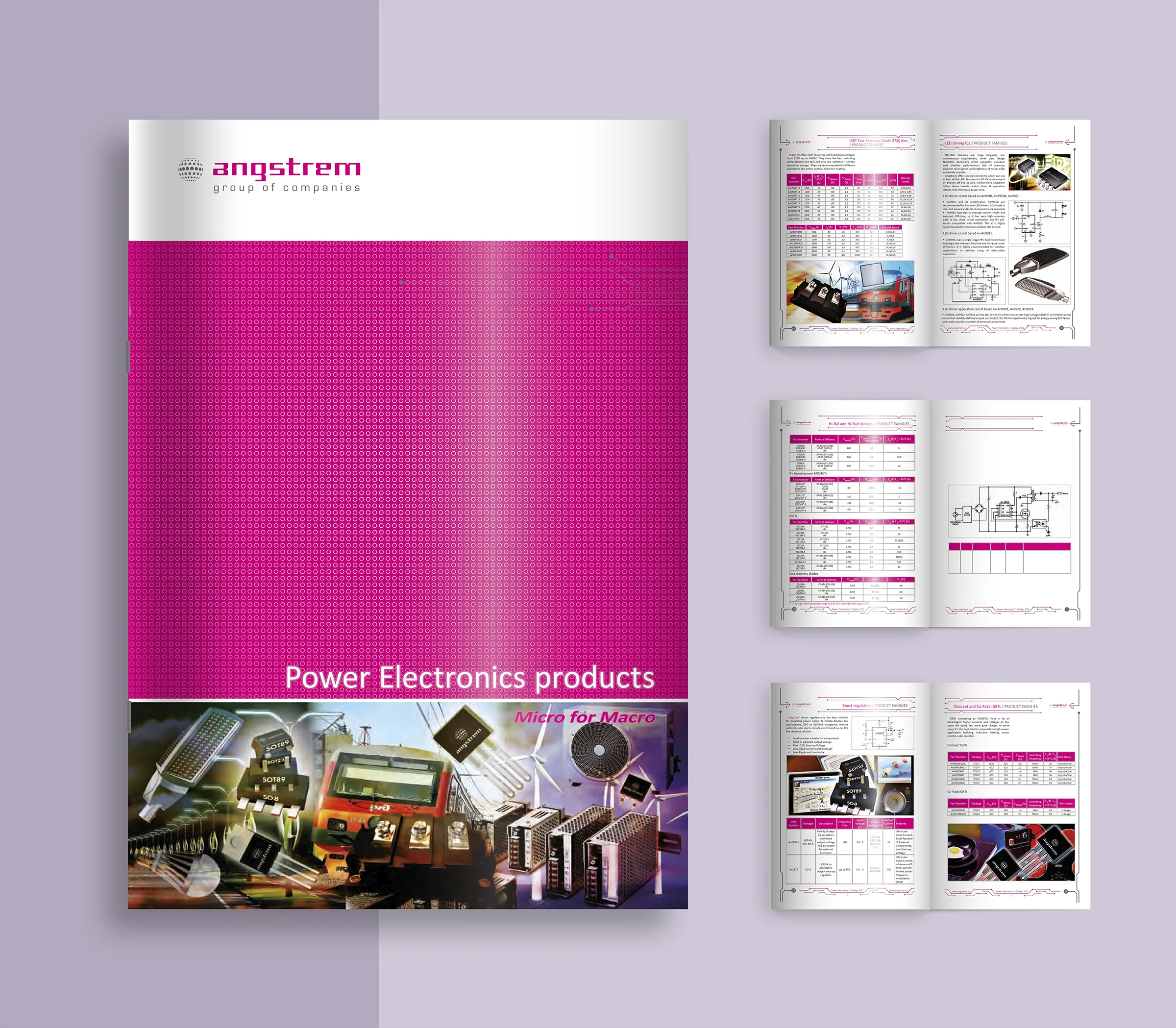 Angstrem Project - Print Design for brochures and catalogs