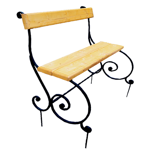 Лавка на кладбище со спинкой «Карета» (арт. КИ-16)