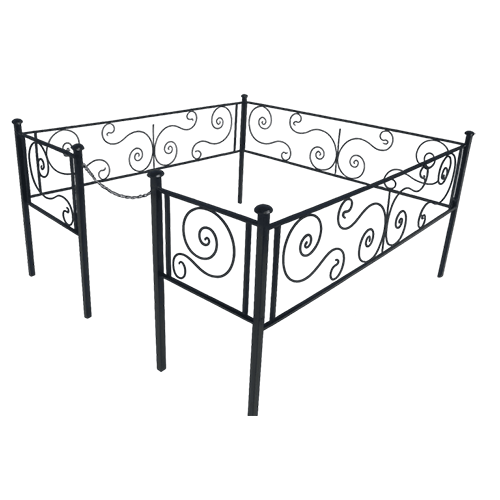 Ограда на кладбище кованая Бриз КИ-25