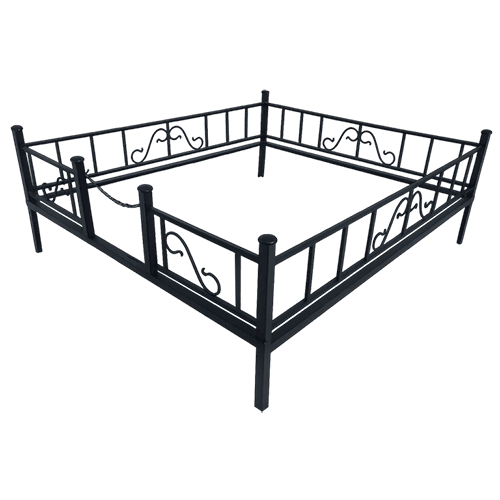 Ограда на кладбище кованая Чайка КИ-32
