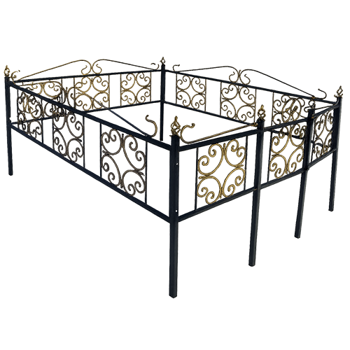 Ограда на кладбище кованая Верба КИ-49