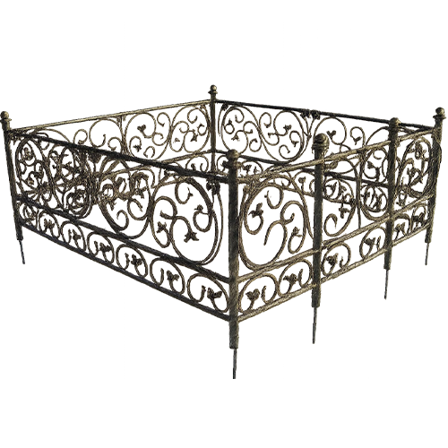 Ограда на кладбище кованая Элегия-2 КИ-74