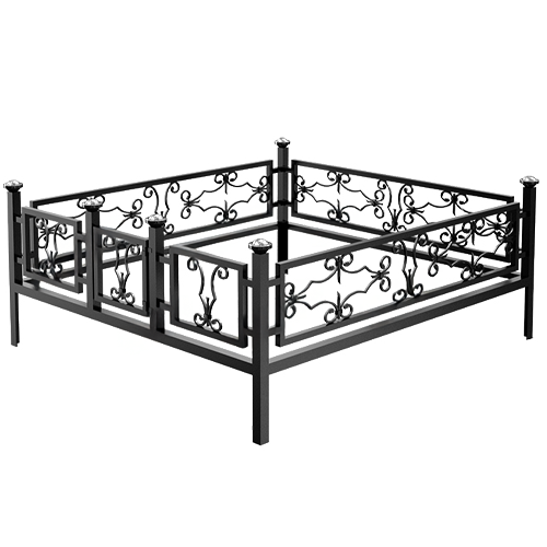 Ограда на кладбище кованая Корсар КИ-62