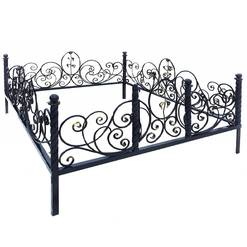 Ограда на кладбище кованая Роза Элит КИ-68