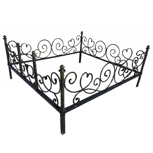 Ограда на кладбище кованая Роза КИ-66